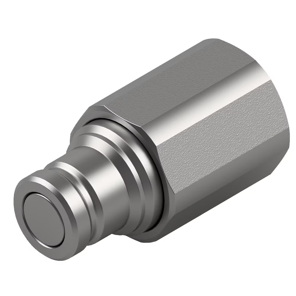 Parker FlatFace Stecker FEM ISO 16028, G1" IG, Stahl verzinkt