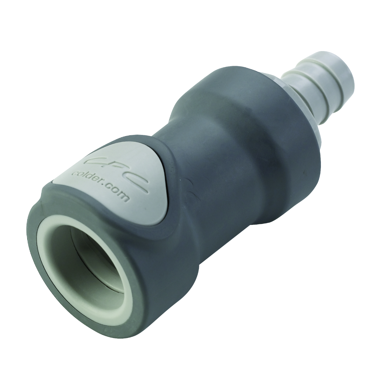 CPC Schnellverschlusskupplung mit Absperrung, 1/2" (12,7 mm) ID, Glasfaserverstärktes Polypropylen