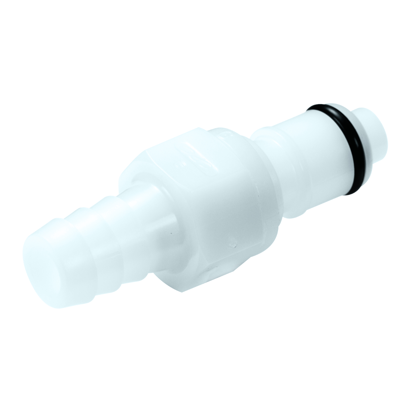 CPC Schnellverschlussstecker mit Absperrung, 1/4" (6,4 mm) ID Schlauchtülle, Acetal