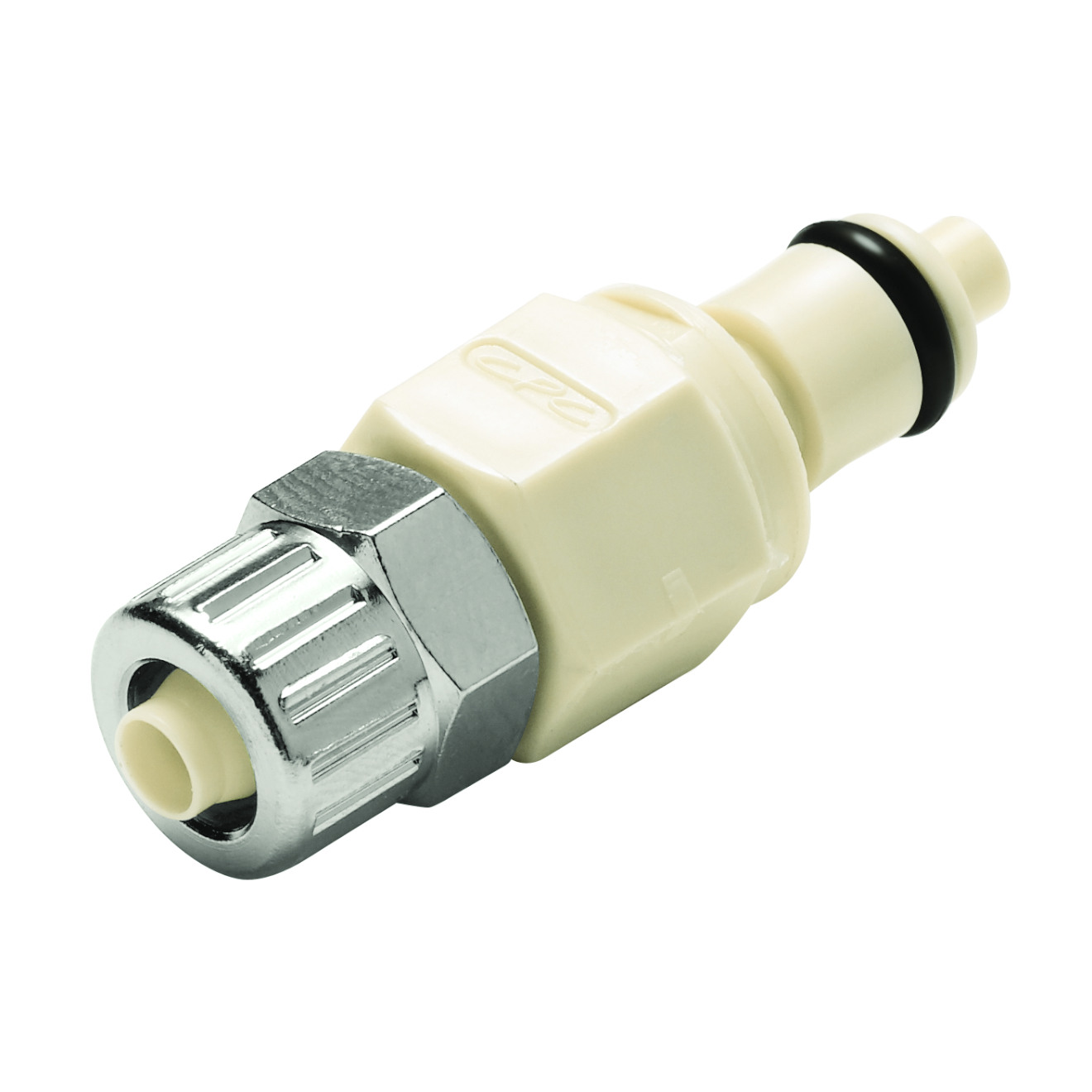 CPC Schnellverschlusskupplung ohne Absperrung, 1/4" (6,4 mm) AD x 4,3 mm ID, Polypropylen
