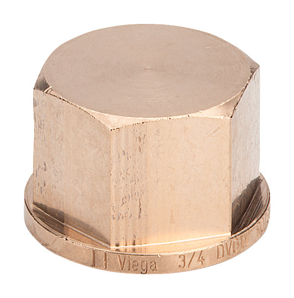 Kappe Mehrkant Rp 1 1/4“ IG, Rotguss