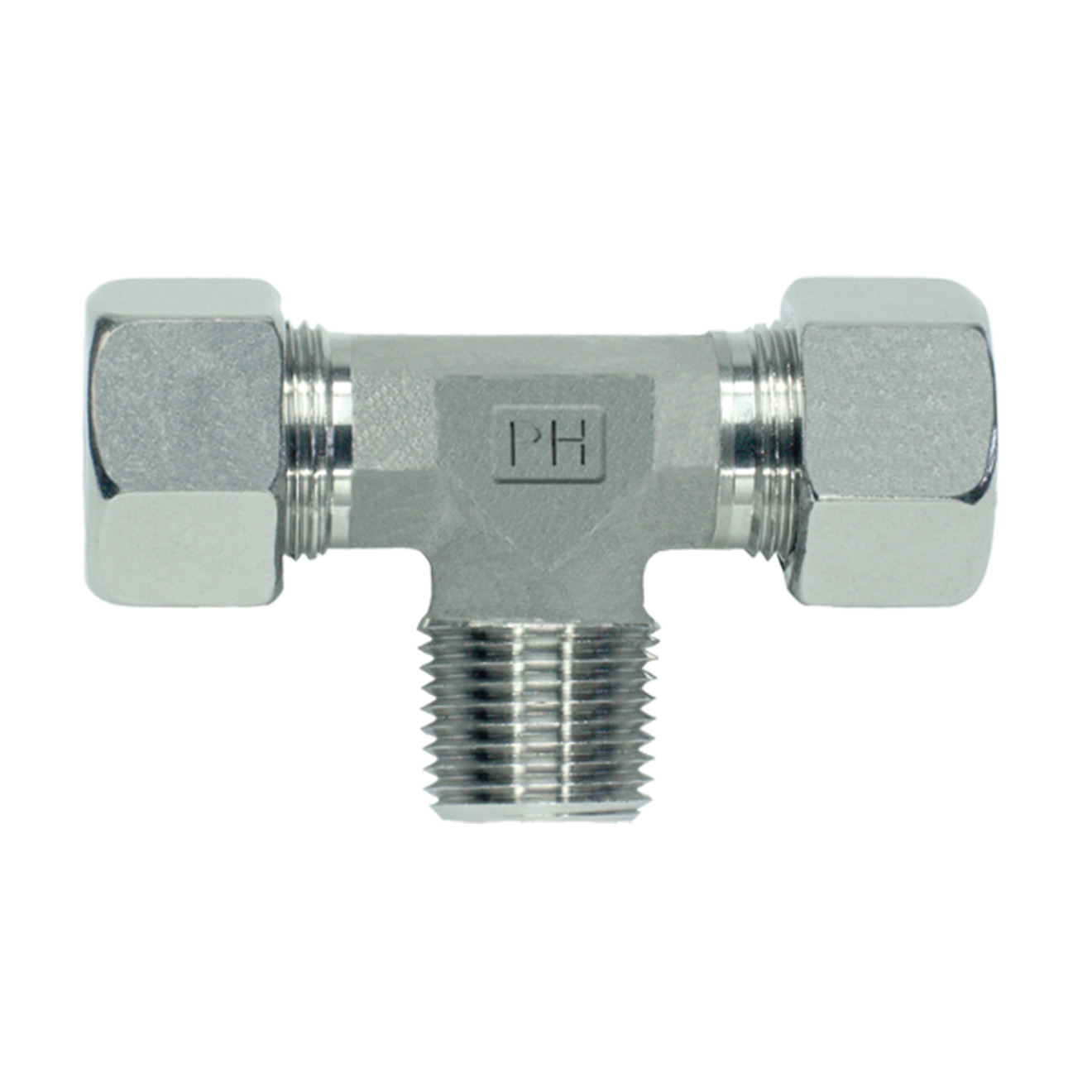 T-Einschraubverschraubung 06-L, NPT 1/4" AG, 1.4571