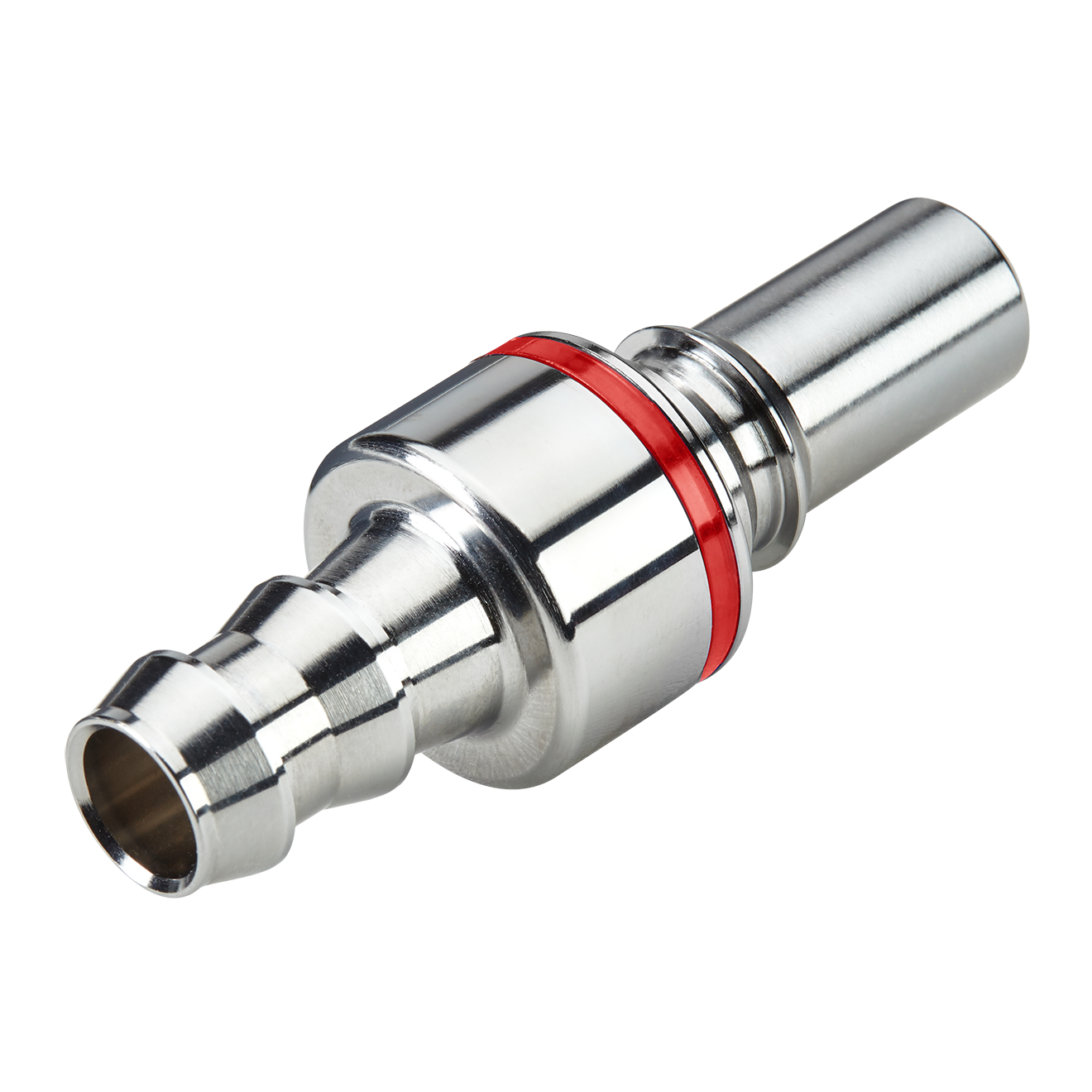 CPC LQ6D Schnellverschlussstecker mit Absperrung, 3/8" (9,5 mm) ID, Messing verchromt