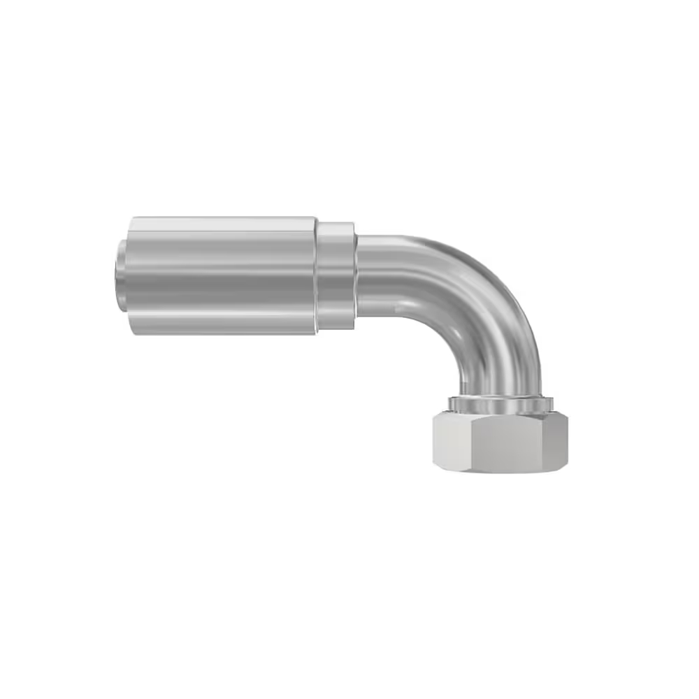 Parker 90° Bogen Serie 77 Dichtkegel mit Überwurfmutter und O-Ring, M22x1,5 Size 8 (DN12), Stahl verzinkt Cr(VI)-frei

