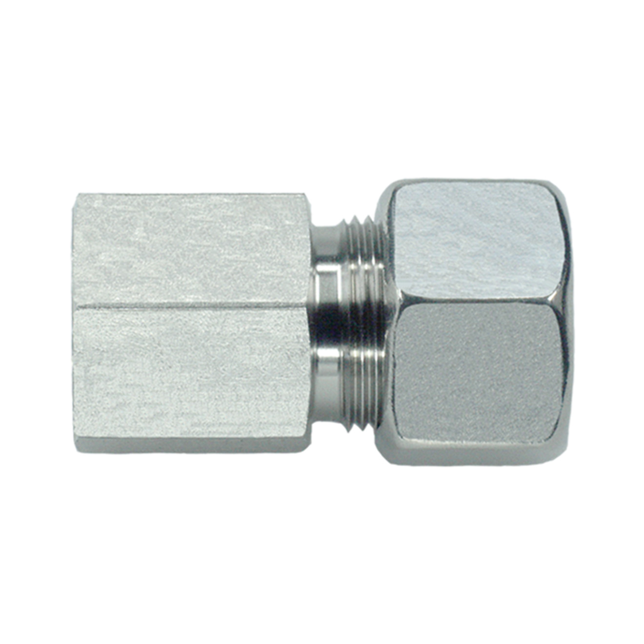 Gerade Aufschraubverschraubung L-06 mm x G1/2" IG 1.4571