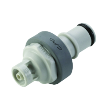 CPC Schnellverschlussstecker mit Absperrung, 1/4" (6,4 mm) ID, Glasfaserverstärktes Polypropylen