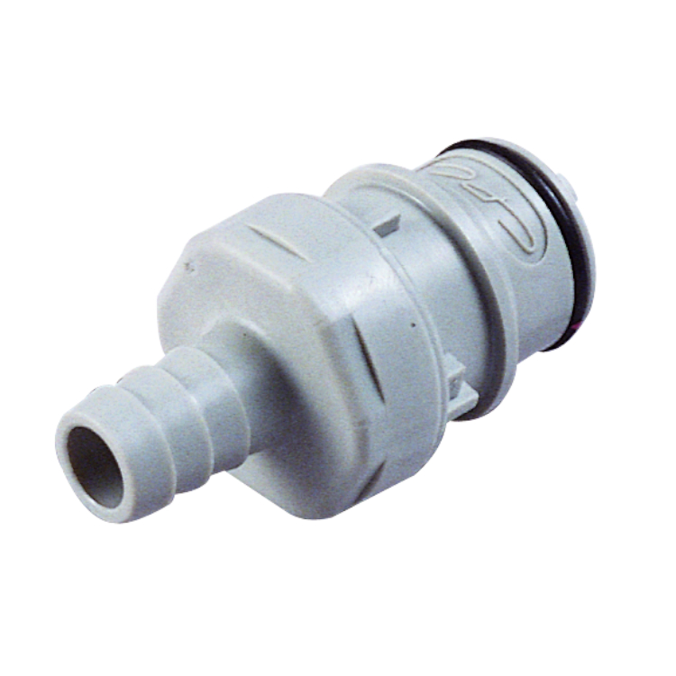 CPC Schnellverschlussstecker mit Absperrung, 3/8" (9,5 mm) ID, Polypropylen