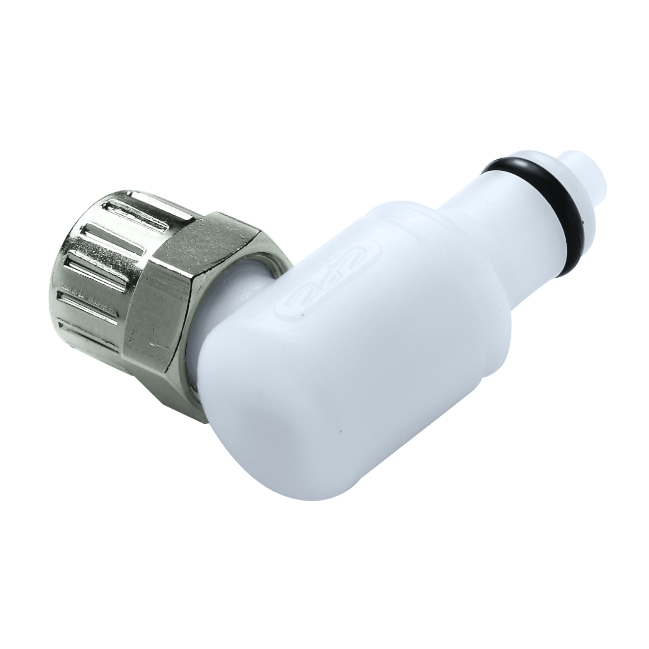 CPC Winkel-Schnellverschlussstecker mit Absperrung, 1/4" (6,4 mm) AD x 4,3 mm ID, Acetal