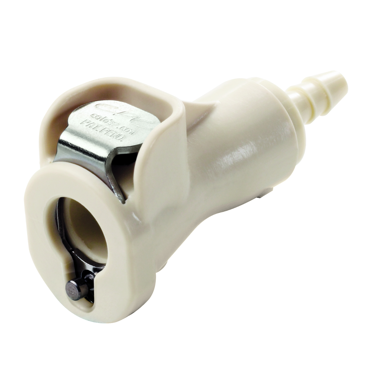 CPC Schnellverschlusskupplung mit Absperrung, 1/4" (6,4 mm) ID, Polypropylen