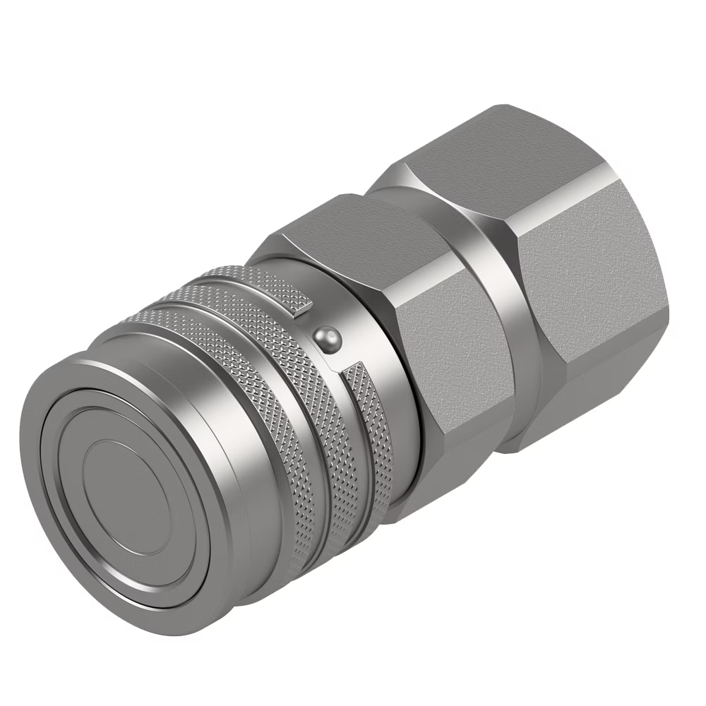 Parker FlatFace Kupplung FEM ISO 16028, G1" IG, Stahl verzinkt