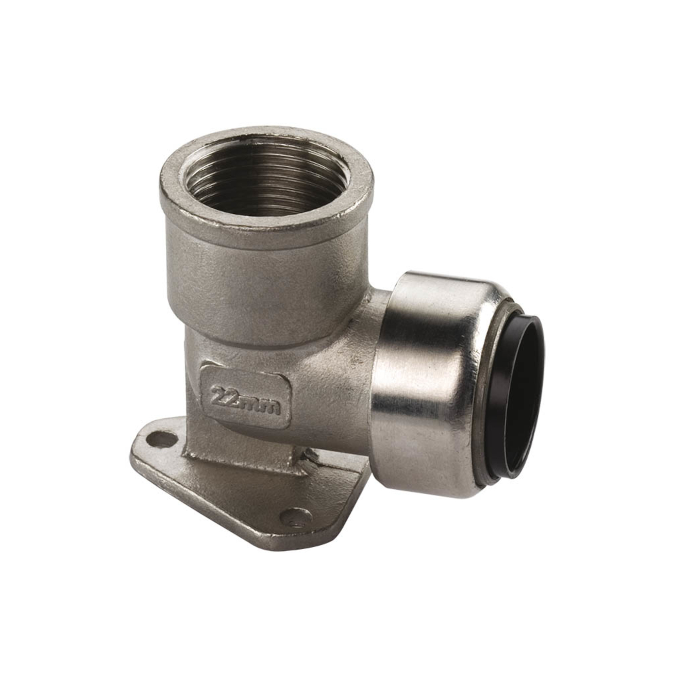 TECTITE Wandscheibe 90°, 15 mm x Rp 1/2" IG, Edelstahl