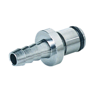CPC Schnellverschlussstecker ohne Absperrung, 1/4" (6,4 mm) ID, Messing verchromt