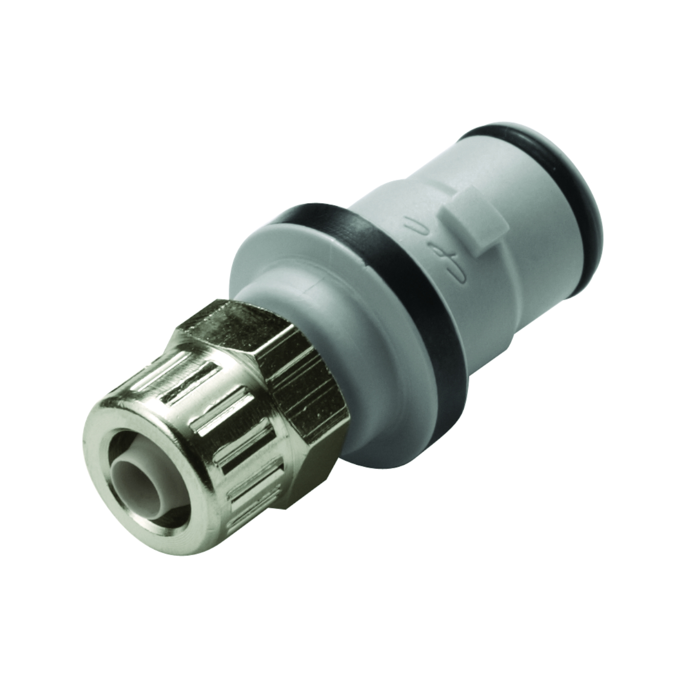 CPC Schnellverschlussstecker mit Absperrung, 1/4" (6,4 mm) AD x 4,3 mm ID, Glasfaserverstärktes Polypropylen