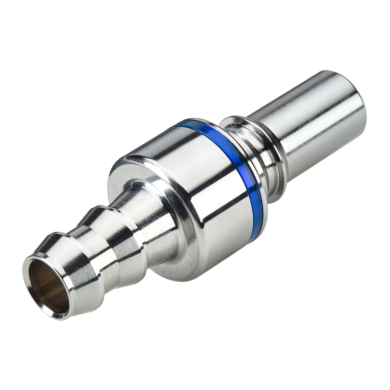 CPC Schnellverschlussstecker mit Absperrung, 1/2" (12,7 mm) ID, Messing verchromt
