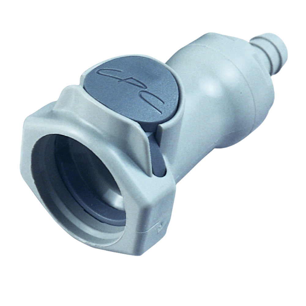 CPC Schnellverschlusskupplung mit Absperrung, 3/8" (9,5 mm) ID, Polypropylen