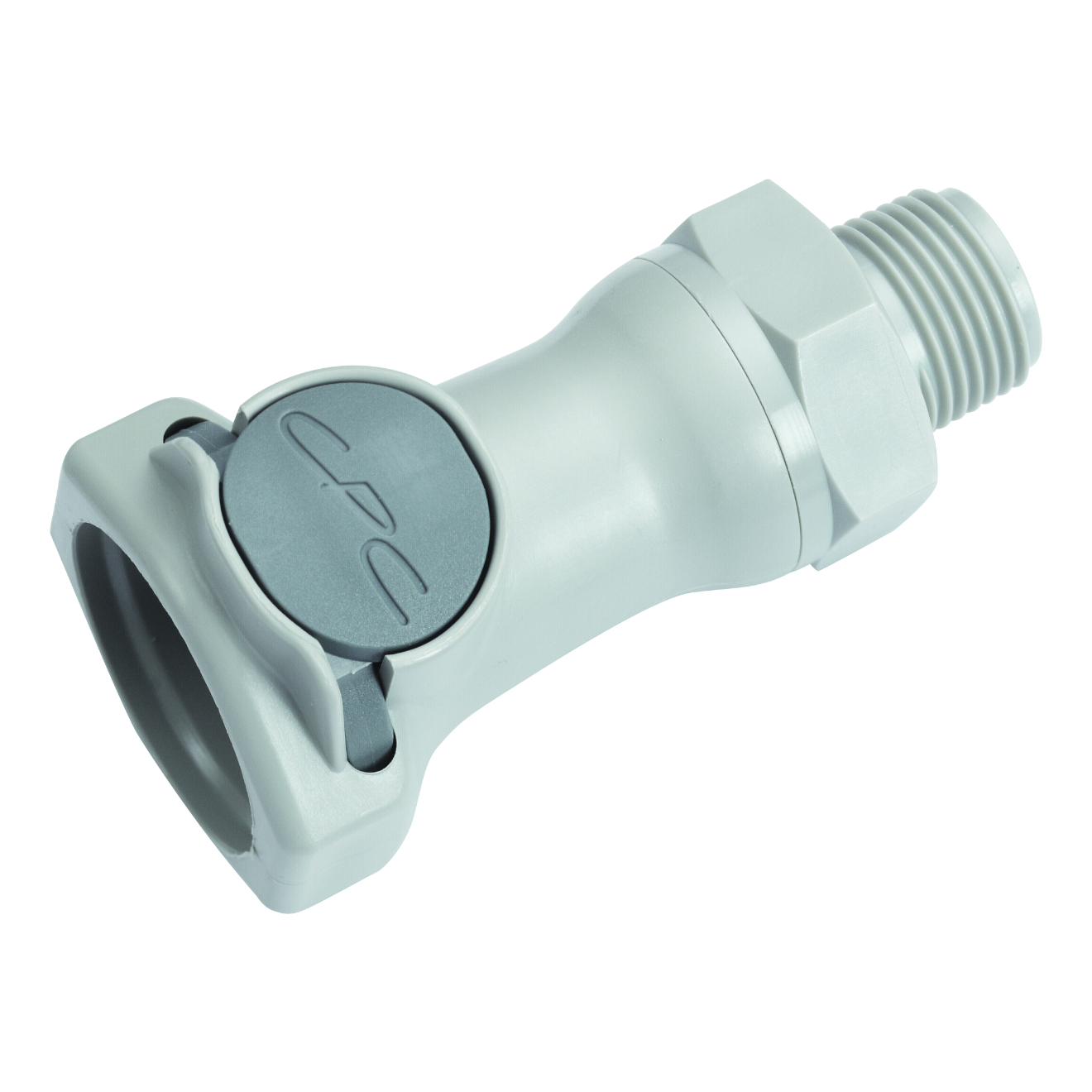 CPC Schnellverschlusskupplung mit Absperrung, 3/8" NPT AG, Polypropylen
