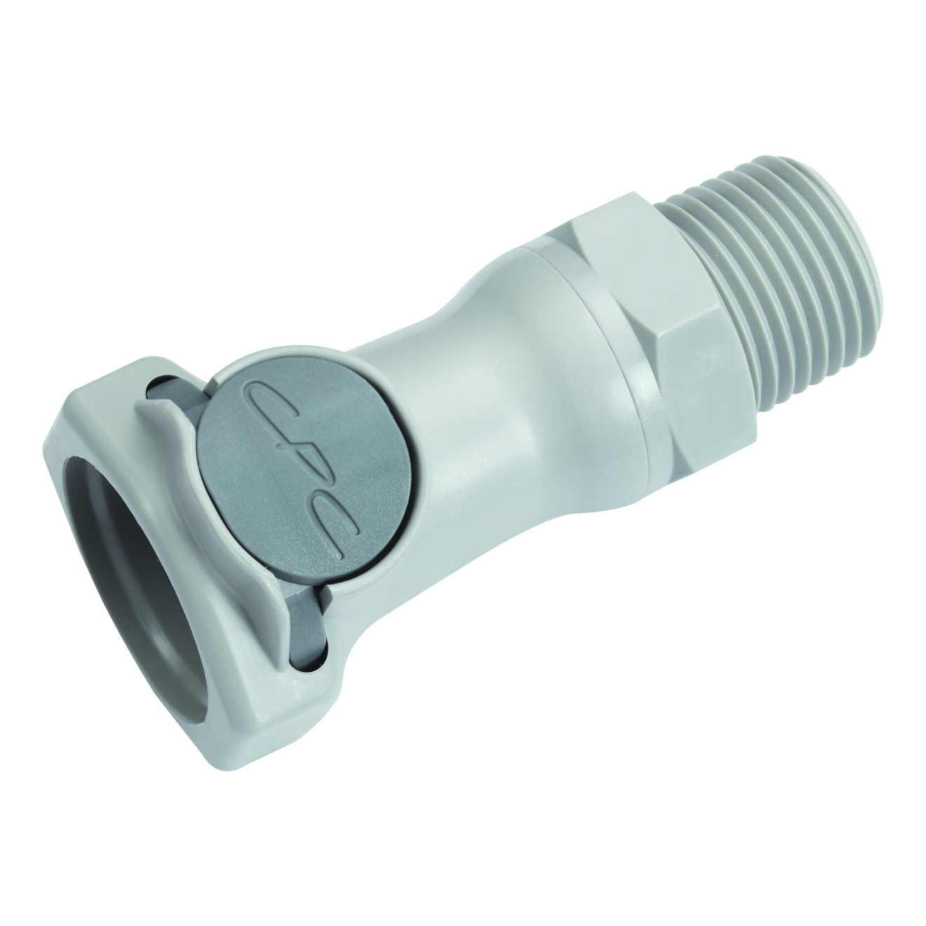 CPC Schnellverschlusskupplung ohne Absperrung, 1/2" NPT AG, Polypropylen