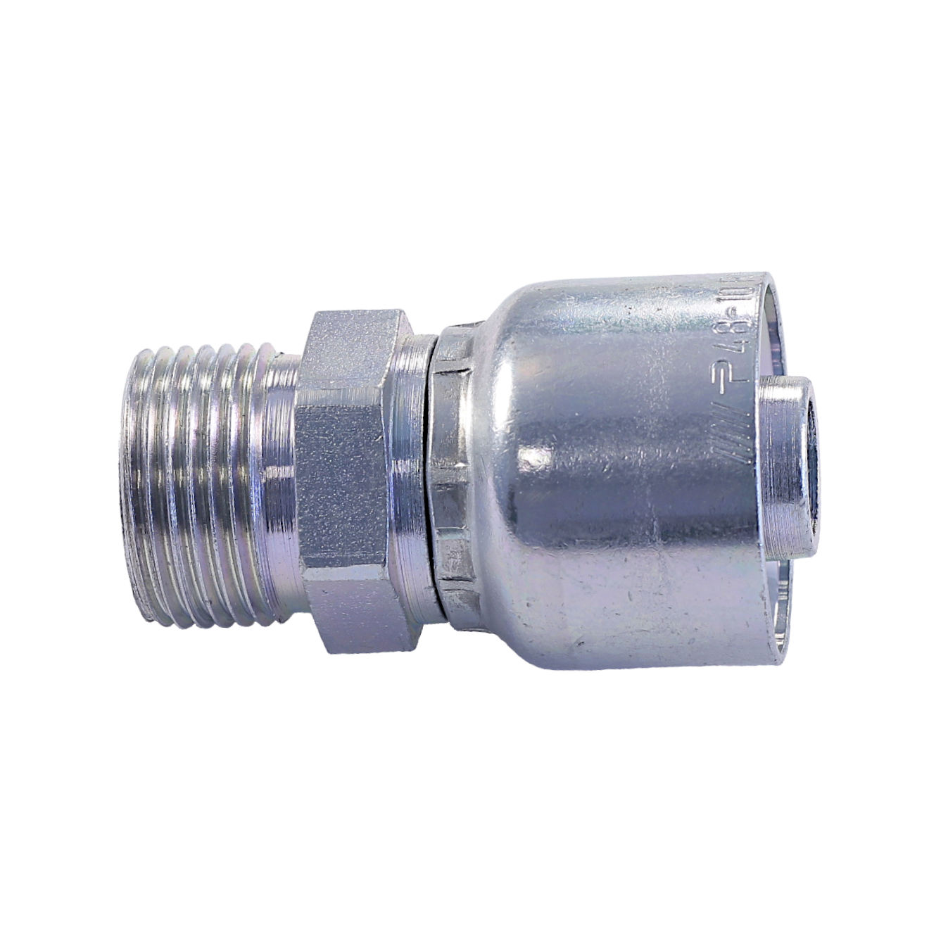 Parker ORFS Adapter Gewindezapfen Serie 48,    1 3/16x12 UNF, Size 10 (DN16), Stahl verzinkt Cr(VI)-frei