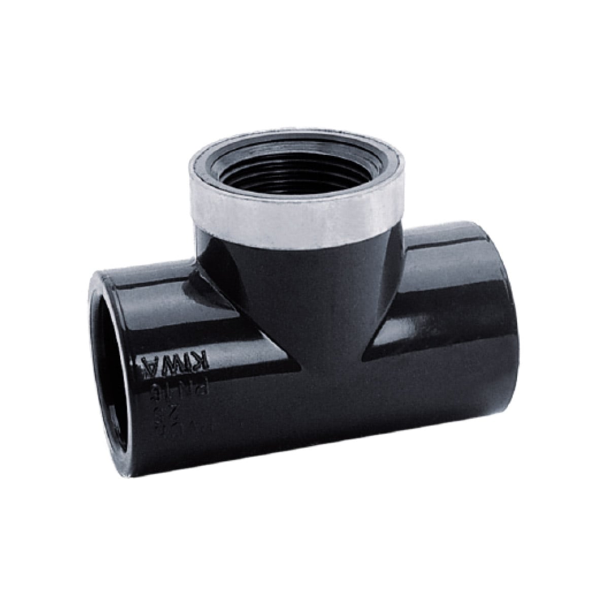 PVC-U T-Stück Klebemuffe mit IG, d16, IG 3/8", PN16