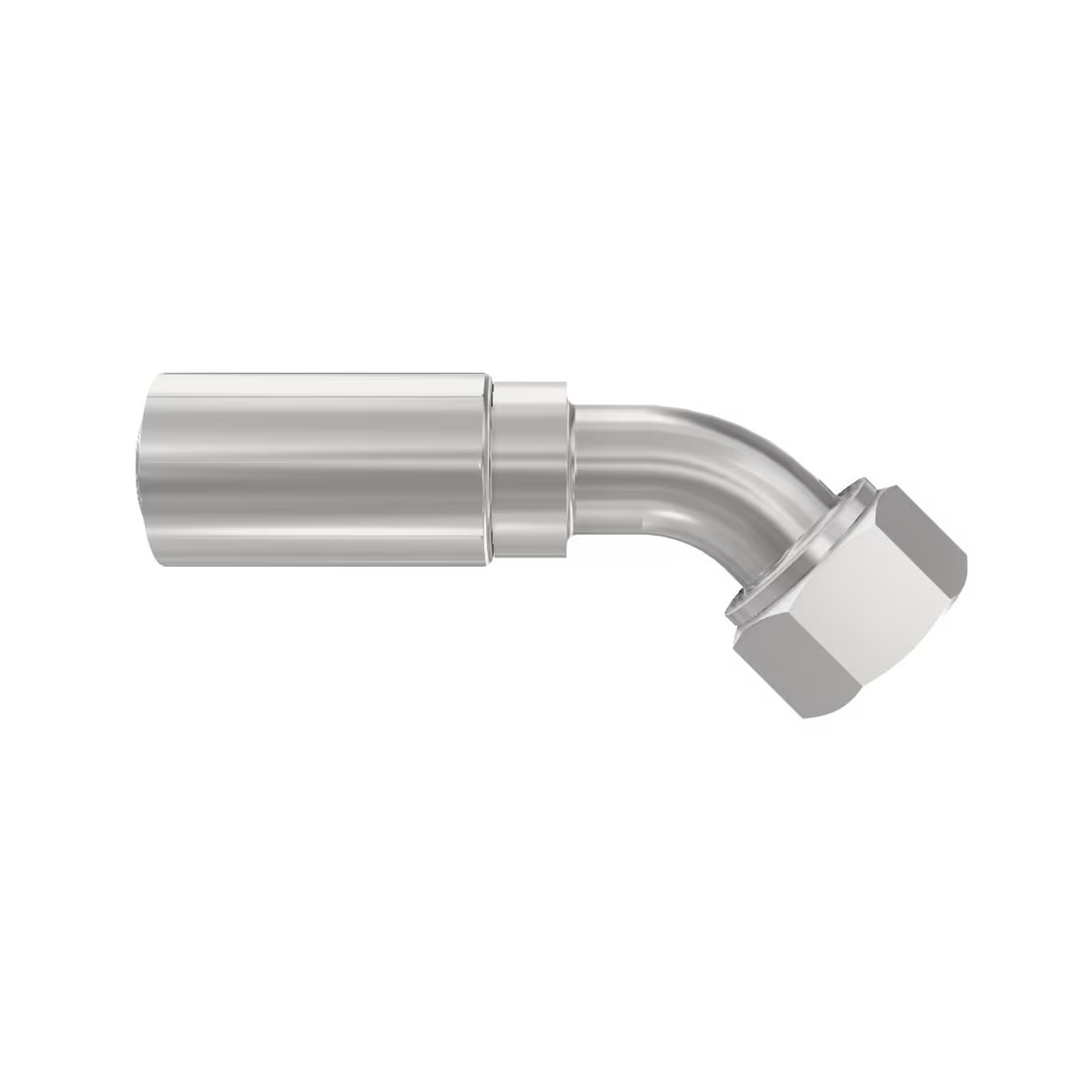 Parker 45° Bogen Serie 77 Dichtkegel mit Überwurfmutter und O-Ring, M22x1,5 Size 8 (DN12), Stahl verzinkt Cr(VI)-frei
