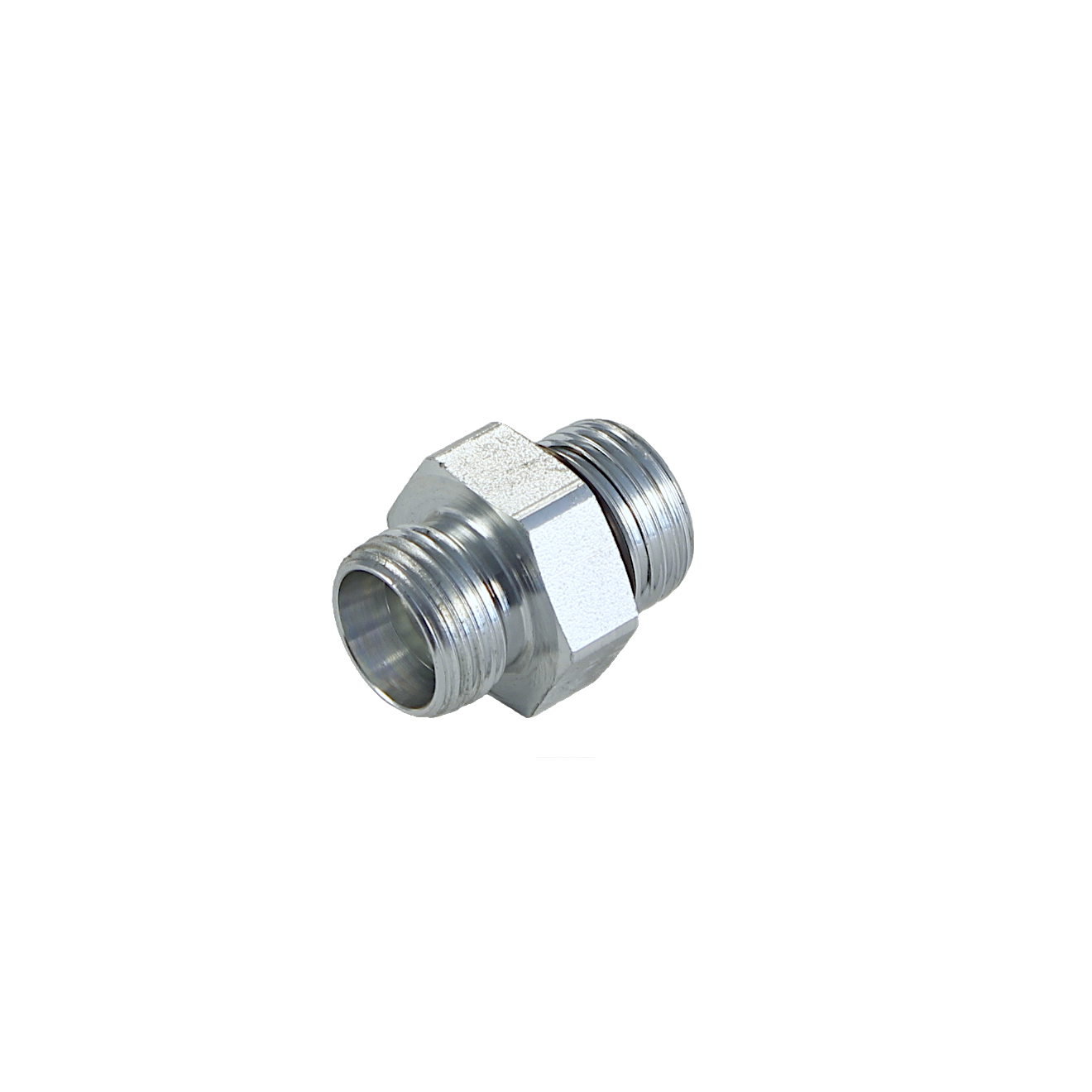 GE-UN Gerader Einschraubstutzen, 15L, 11/16-12 UN, Stahl verzinkt Cr(VI)-frei