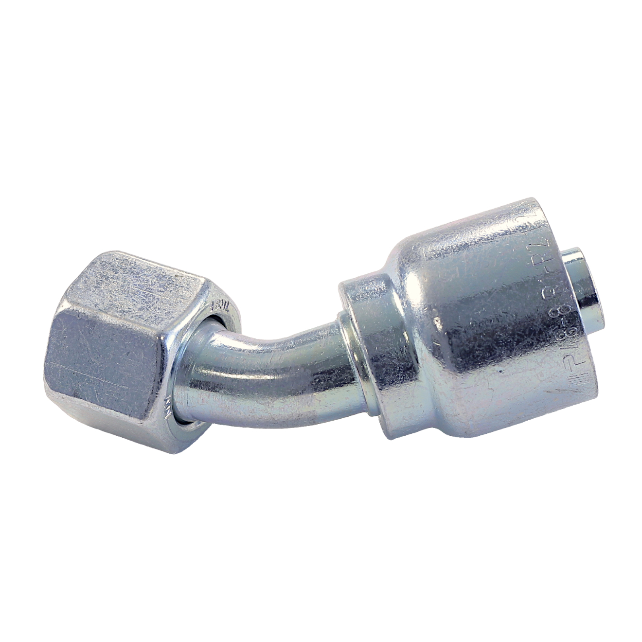Parker 45° Bogen Serie 48 ORFS mit Überwurfmutter 1 3/16x12 UNF, Size 12 (DN19), Stahl verzinkt