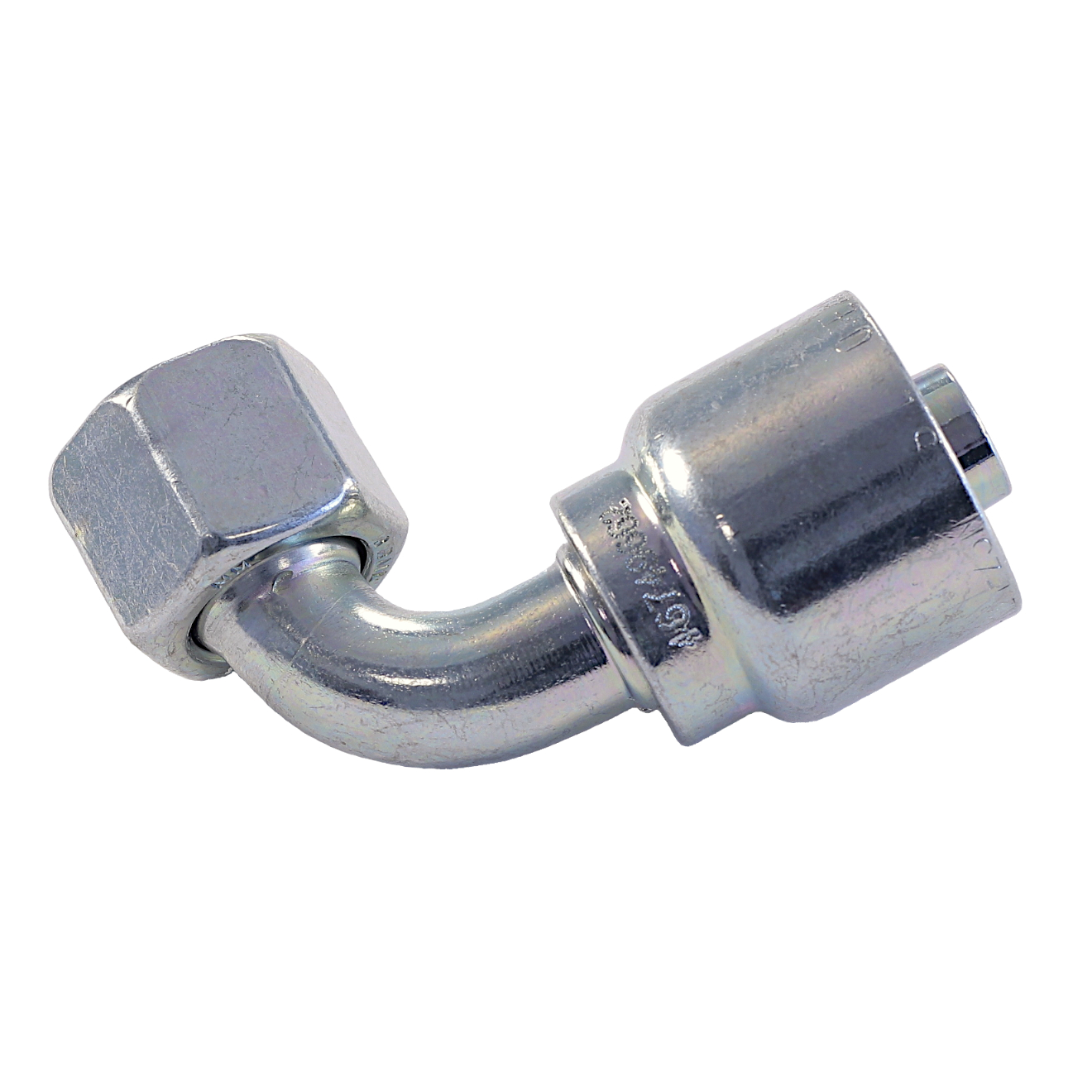 Parker 90° Bogen Serie 48 ORFS mit Überwurfmutter 1 3/16x12 UNF, Size 12 (DN19), Stahl verzinkt