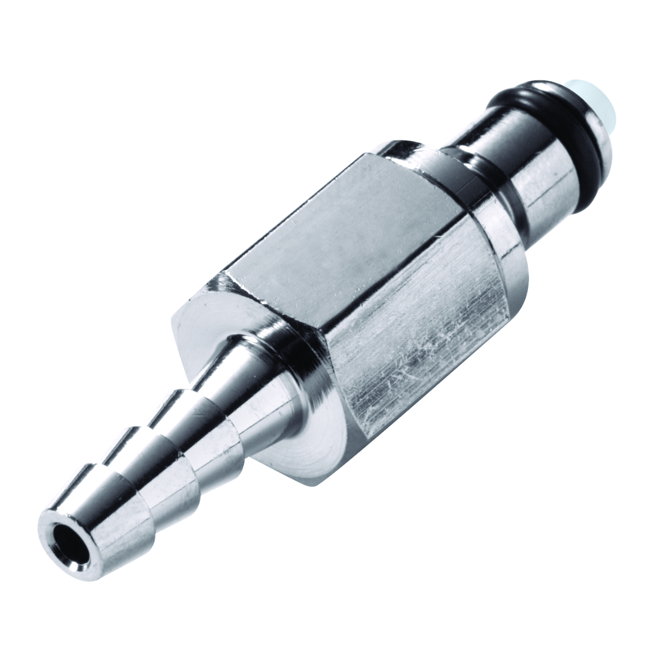 CPC Schnellverschlussstecker mit Absperrung, 3/16" (4,8 mm) ID, Messing verchromt