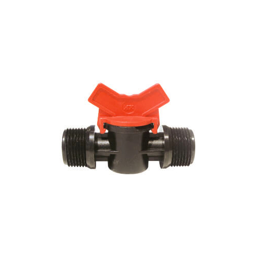 Absperrhahn, 3/4" x 1/2" AG, PVC