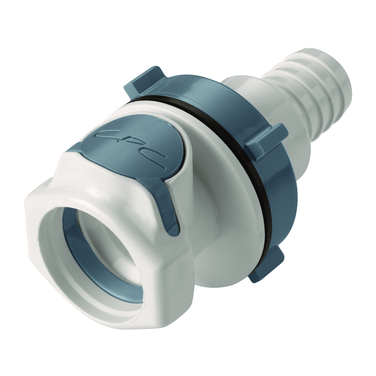 CPC Schnellverschlusskupplung Schottausführung ohne Absperrung, 5/8" (15,9 mm) ID AG, Polysulfon