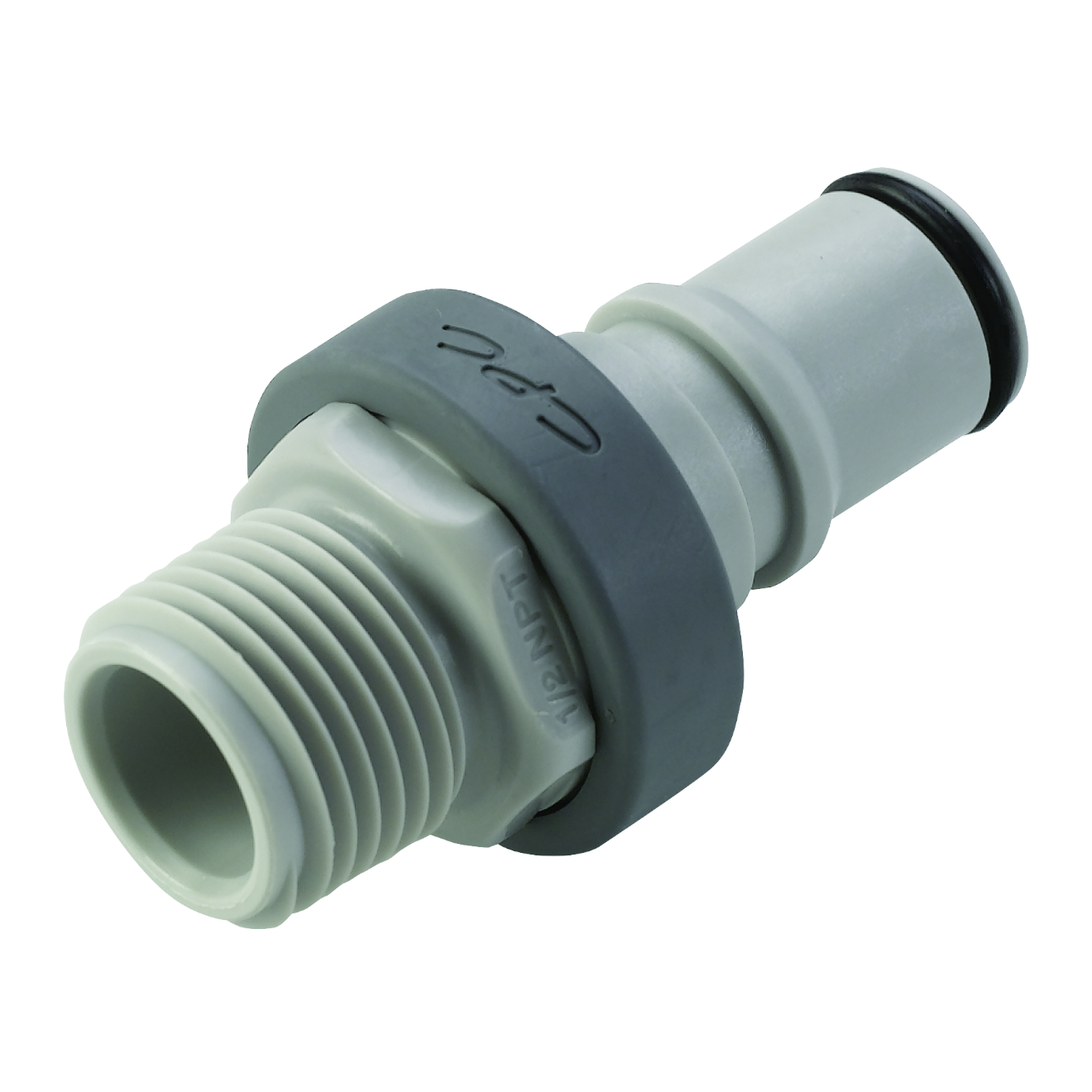 CPC Schnellverschlussstecker mit Absperrung, 1/2" BSPT AG, Glasfaserverstärktes Polypropylen