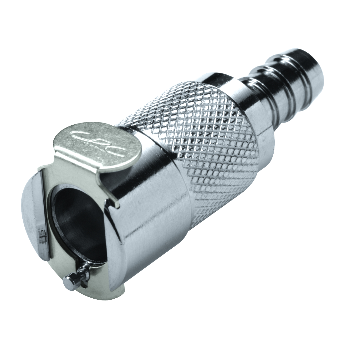 CPC Schnellverschlusskupplung mit Absperrung, 5/16" (7,9 mm) ID, Messing verchromt