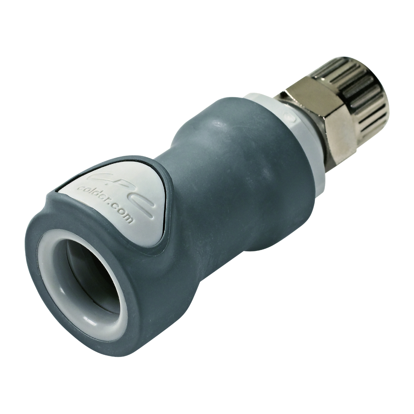 CPC Schnellverschlusskupplung mit Absperrung, 1/4" (6,4 mm) AD x 4,3 mm ID, Glasfaserverstärktes Polypropylen