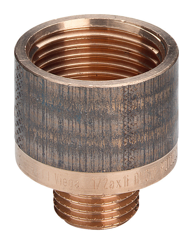 Muffe R 1/4" AG x Rp 3/8" IG, Rotguss