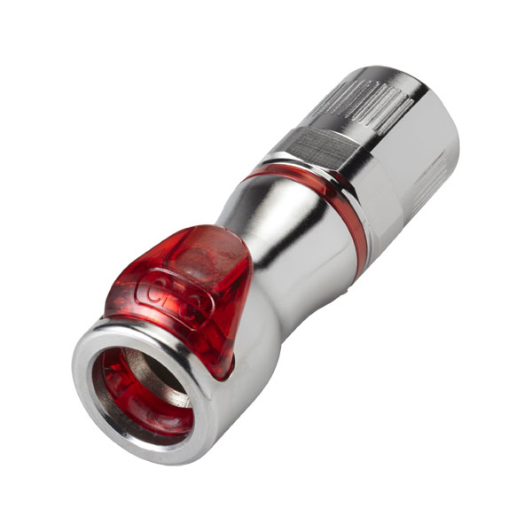 CPC Schnellverschlusskupplung mit Absperrung, 3/8" (9,5 mm) AD x 6,4 mm ID, Messing verchromt