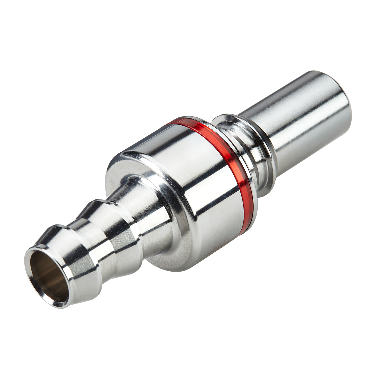 CPC Schnellverschlussstecker mit Absperrung, 1/2" (12,7 mm) ID, Messing verchromt