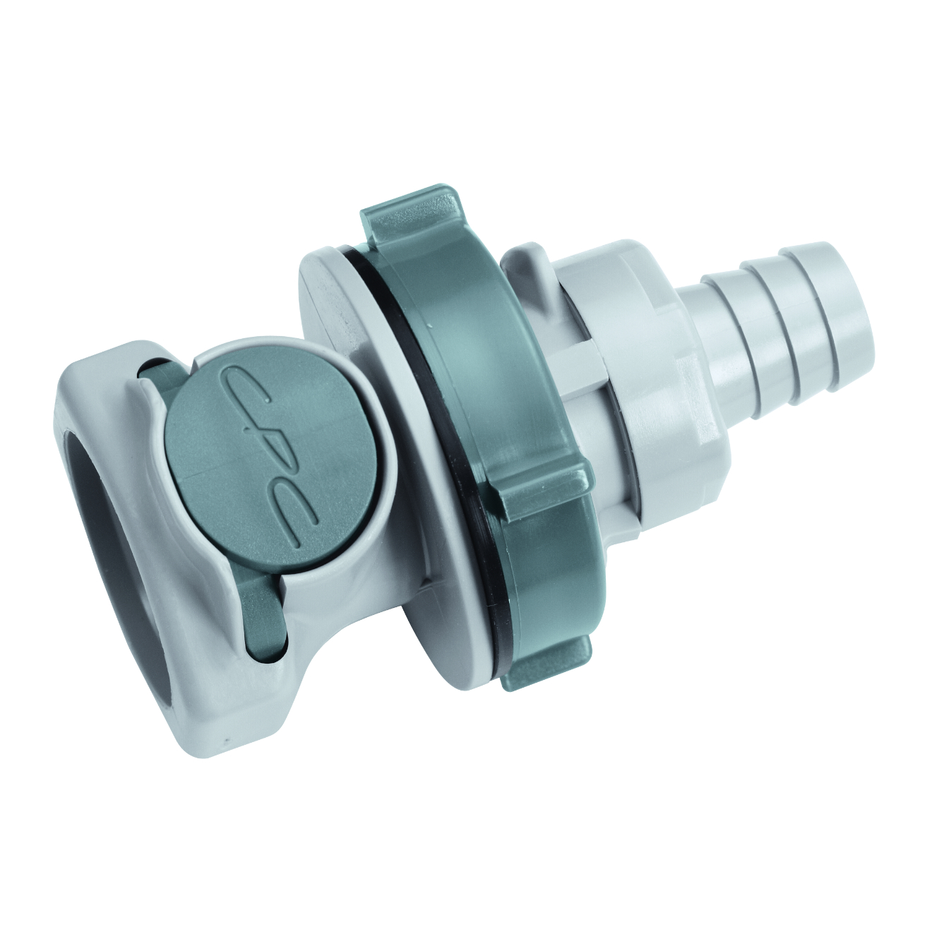 CPC Schnellverschlusskupplung Schottausführung mit Absperrung, 1/2" (12,7 mm) ID, Polypropylen