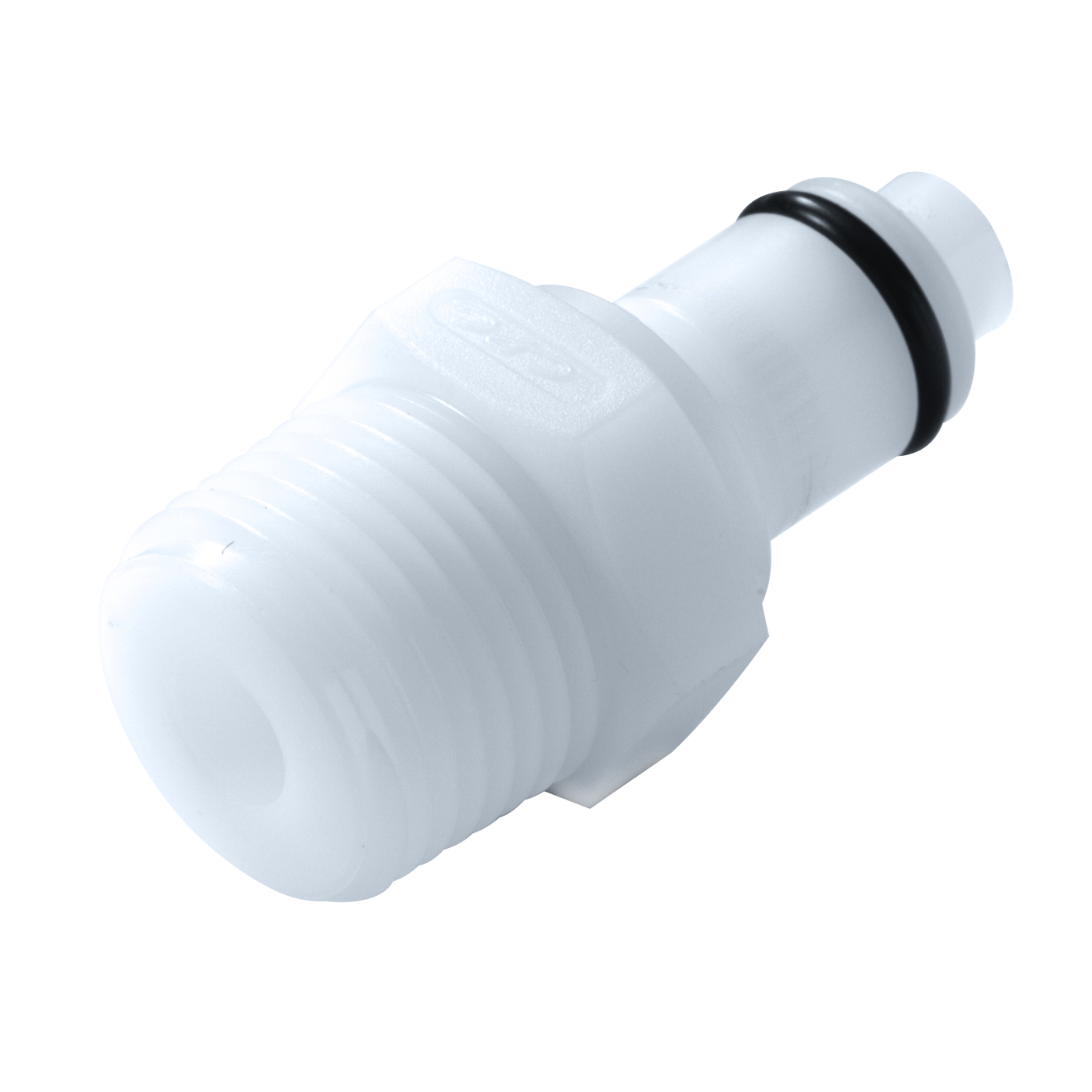 CPC Schnellverschlussstecker mit Absperrung, 3/8" NPT AG, Acetal