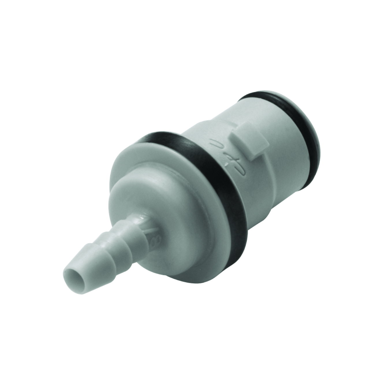CPC Schnellverschlussstecker mit Absperrung, 1/8" (3,2 mm) ID, Glasfaserverstärktes Polypropylen