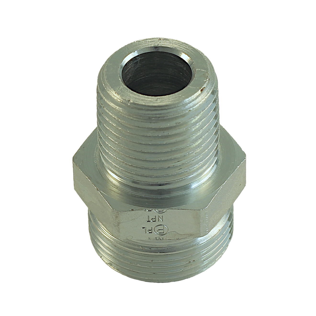 GE-NPT Gerader Einschraubstutzen, 06L, 1/4-18 NPT, Stahl verzinkt Cr(VI)-frei Cr(VI)-frei