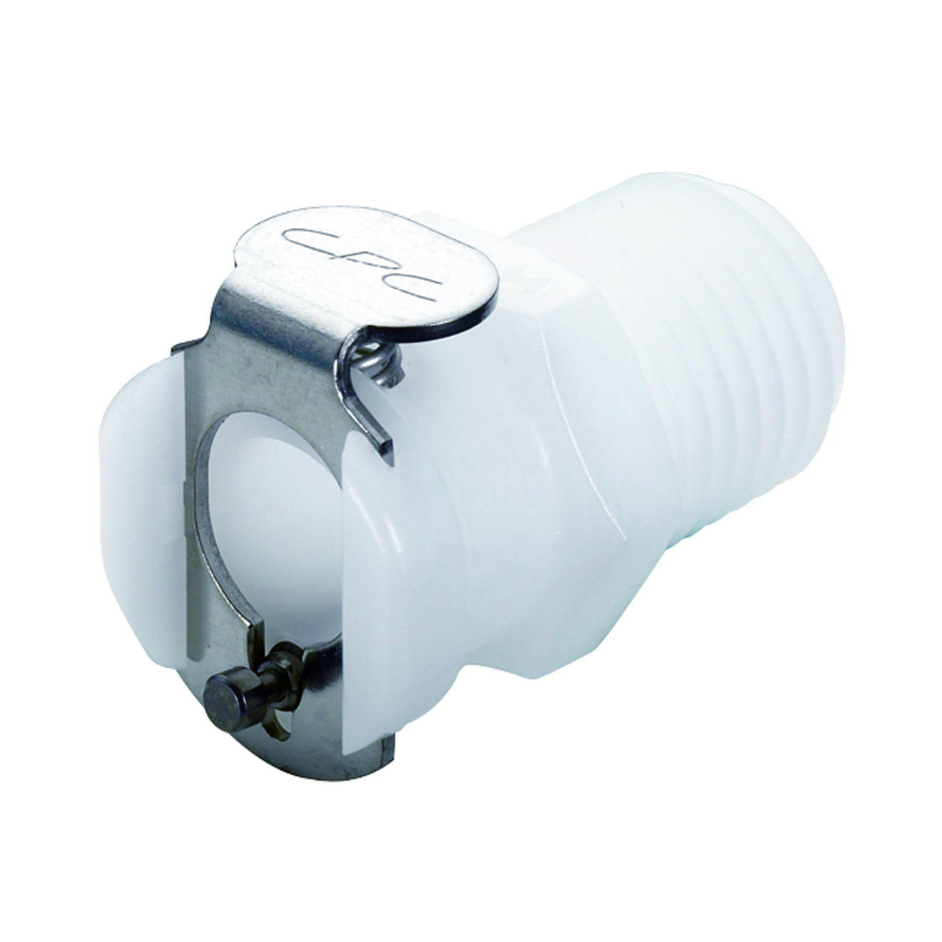 CPC Schnellverschlusskupplung mit Absperrung, 1/4" BSPT AG, Acetal