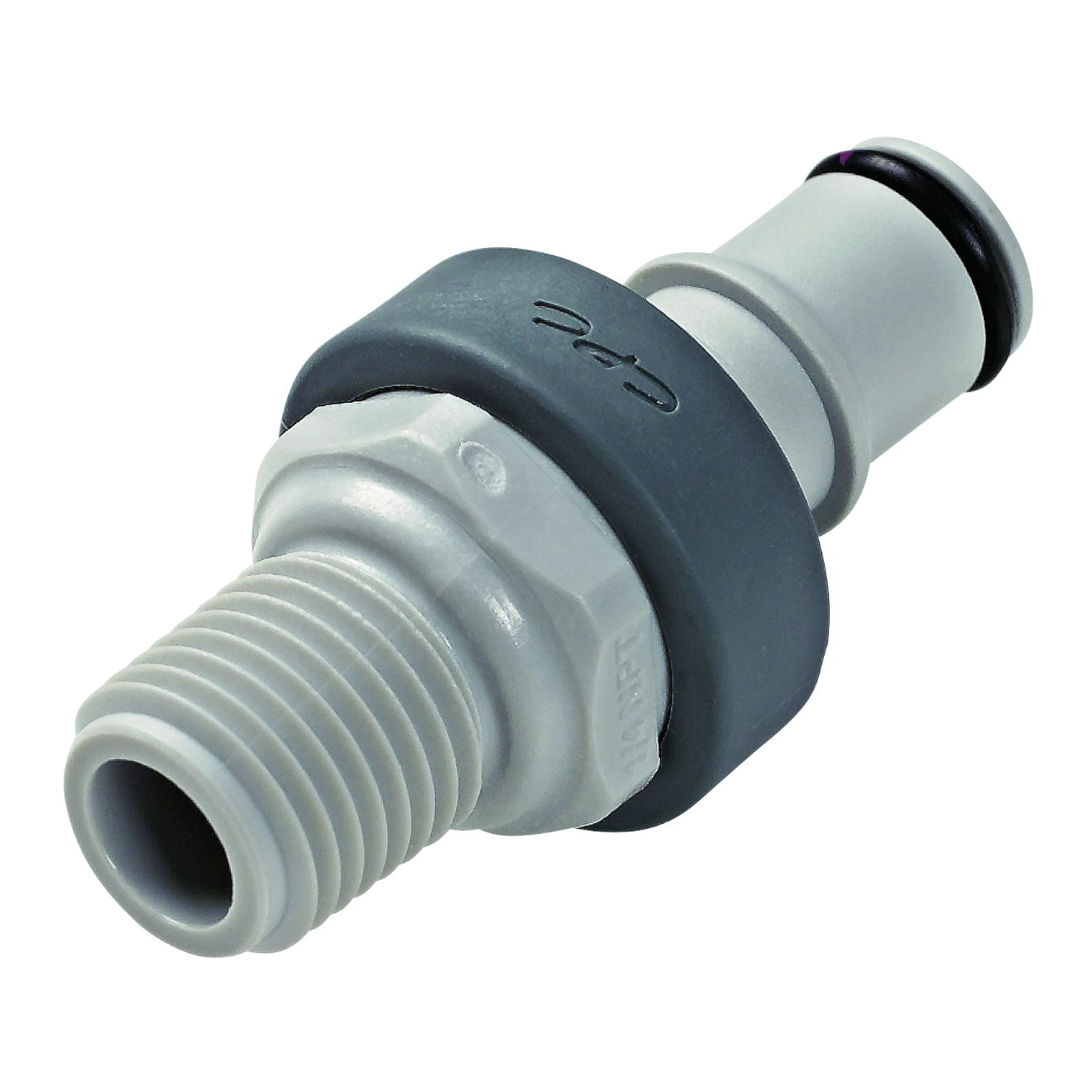 CPC Schnellverschlussstecker mit Absperrung, 1/4" BSPT AG, Glasfaserverstärktes Polypropylen