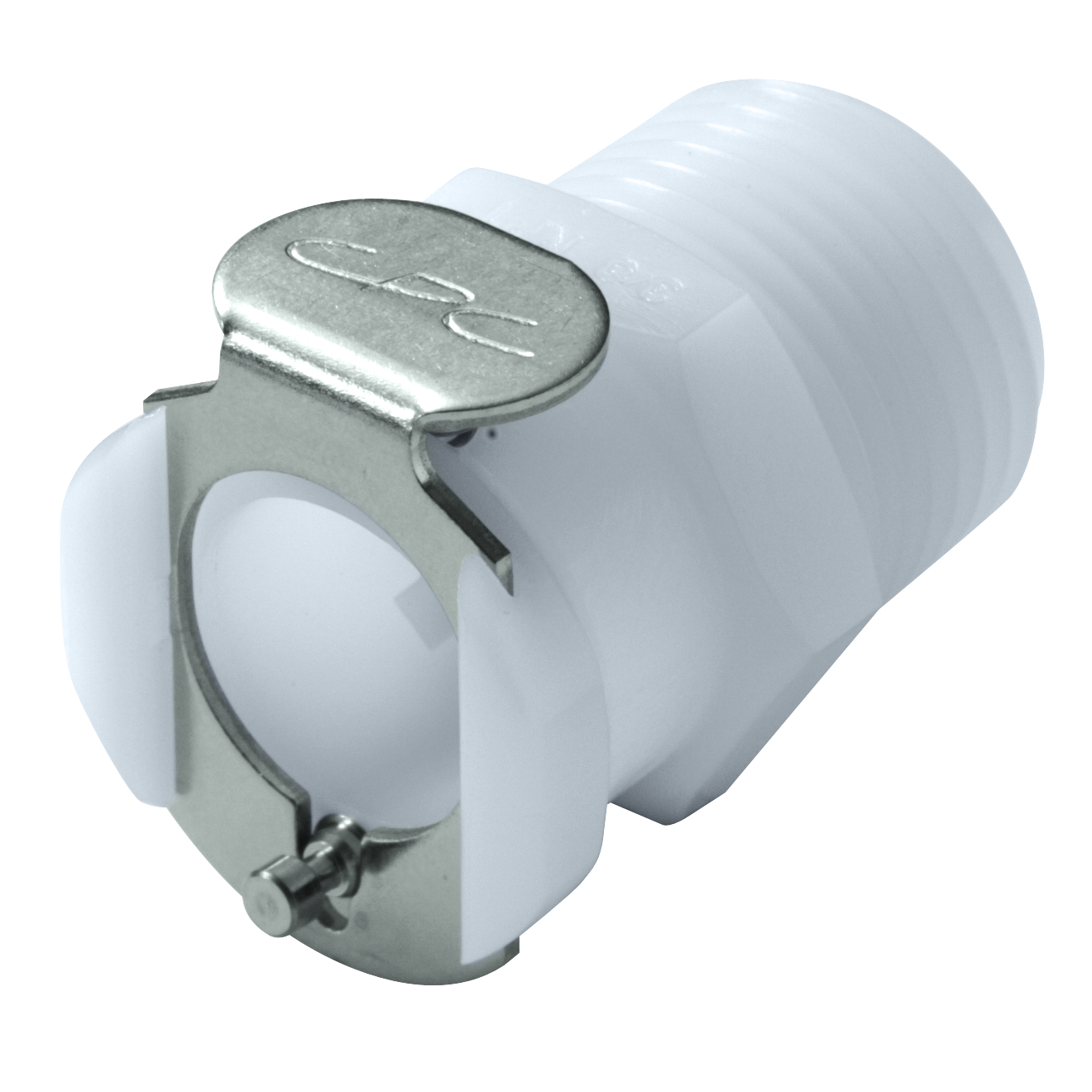 CPC Schnellverschlusskupplung mit Absperrung, 1/4" BSPT AG, Acetal